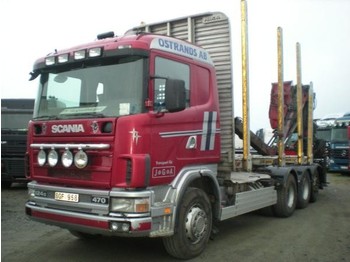 Scania 124 8X4 - Vyvážecí přívěs