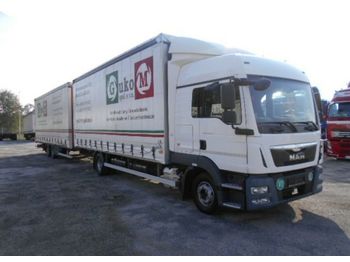 Plachtový nákladní auto MAN TGL 12.250 EURO6 + Anhanger tandem: obrázek 1
