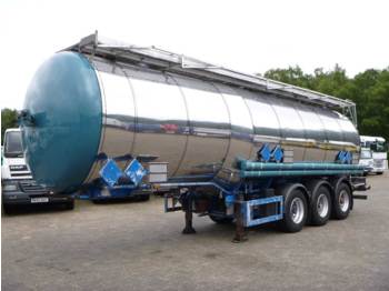 Cisternový návěs pro dopravu chemických látek Feldbinder Chemical tank inox 37 m3 / 3 comp: obrázek 1