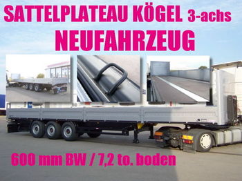 Kögel SN 24 / PLATEAU / plattform / baustoffe / STAHL - Návěs valník/ Plato