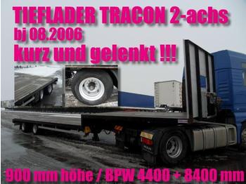  TRACON 2-achs / LENKACHSE / BPW / NL 28690 kg - Návěs valník/ Plato