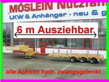 Möslein 3 Achs Tieflader, ausziehbar 6 m, alle achsen hydr. gelenkt - Podvalníkový návěs