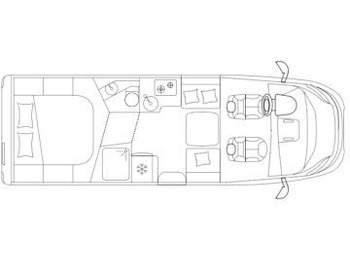 Laika KOSMO TI L 412 DS Navi Hubbett Automatik  - Polointegrovaný obytný vůz: obrázek 2