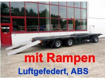 Meusburger 3 Achs Abstetzmuldenanhänger mit Rampen - Podvalníkový přívěs