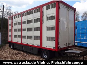 Menke 4 Stock Ausahrbares Dach Vollalu  - Přívěs na přepravu zvířat