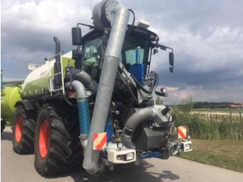 Traktor CLAAS Xerion 3800 Sattletrac, Ersteinsatz 2014, Güllegespann: SGT Aufbaufaß und Anhänger inkl. Bomech Vert: obrázek 1