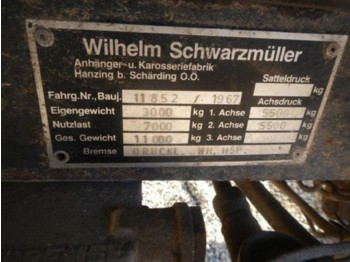 Schwarzmüller 2-Achsanhänger 2350x6000 Privatverkauf - Zemědělský přívěs